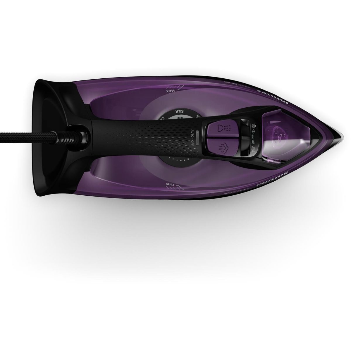DST5030/80, Steam Iron, 2400 W, Water tank capacity 320 ml, Continuous steam 45 g/min, Dark Purple