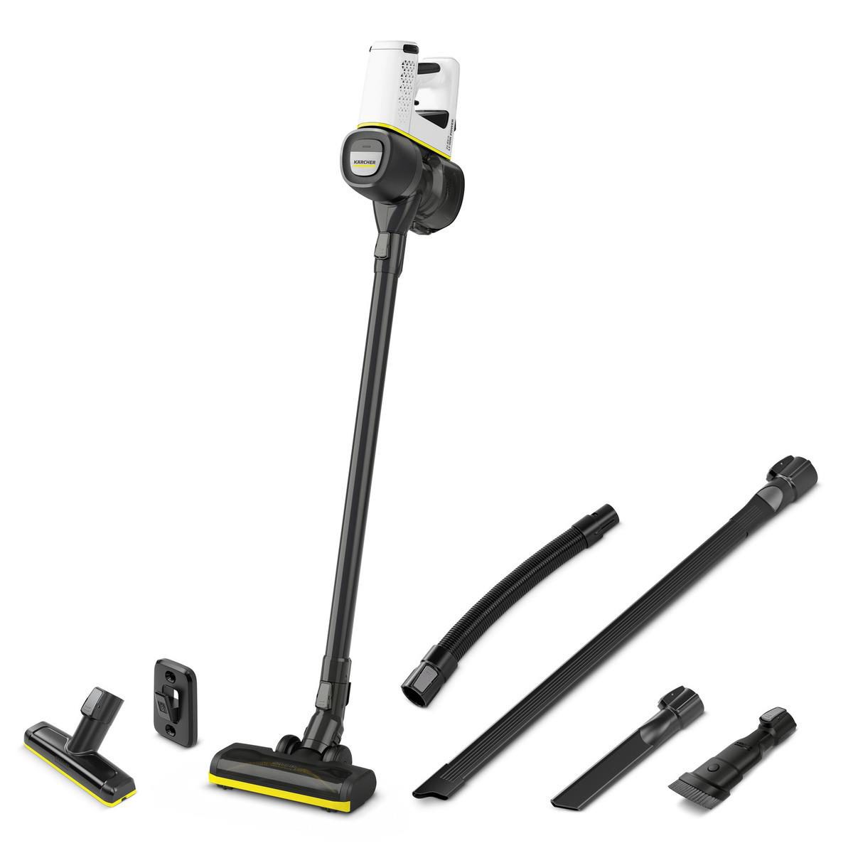 Vacuum Cleaner, KARCHER, Battery-power vacuum cleaner VC 4 Cordless myHome Car, Cordless/Bagless/Car cleaning, Capacity 0.65 l, Noise 78 dB, White, Weight 2.4 kg, 1.198-632.0