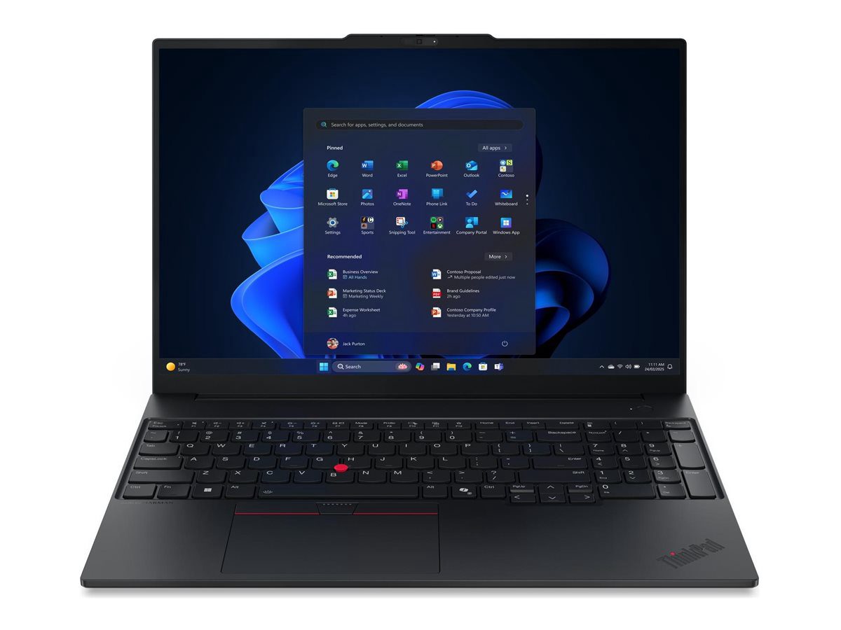 Lenovo ThinkPad E16 G3 Intel, Black, 16 ", IPS, WUXGA, 1920 x 1200 pixels, Anti-glare, Intel Core Ultra 7, 258V, 32 GB, Soldered LPDDR5X, Solid-state drive capacity 512 GB, Intel Arc Graphics 140V, Windows 11 Pro, 802.11ax, Bluetooth version 5.3, Keyboard language Nordic, Keyboard backlit, Warranty 36 month(s), Battery warranty 12 month(s)