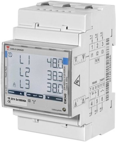 Smart Power Meter, 3 phase, up to 65A, EM340 MID certificate