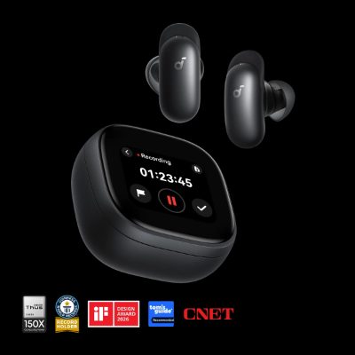 Anker Soundcore Wireless Earbuds, Liberty 5 Pro Max, Bluetooth, In-Ear, Microphone, Black, Noise canceling, Noise reduction