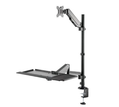 Neomounts Desk Mount, DS90-325BL1 Sit-stand workstation desk, Adjustable Height, Rotate, Tilt, Swivel, 17-32 ", Maximum weight (capacity) 9 kg, Black