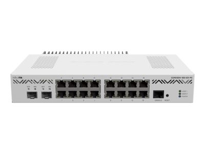 Mikrotik CCR2004-16G-2S+PC, MikroTik, Ethernet Router, CCR2004-16G-2S+PC, 10/100/1000 Mbit/s, Mesh Support No, MU-MiMO No, No mobile broadband