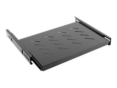 Lanberg 19" sliding shelf 1U/465x347mm, max load capacity up to 60kg, AK-1006-B, Black