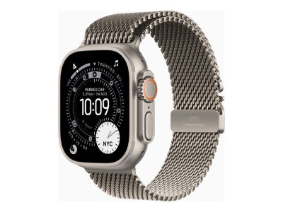 Apple Watch Ultra 3 GPS + Cellular 49mm Natural Titanium Case with Natural Titanium Milanese Loop - Medium, Apple