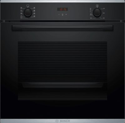 Bosch Oven, HBA2340B0, 71 L, Electric, Hydrolytic, Knobs, Convection, Height 59.5 cm, Width 59.4 cm, Black