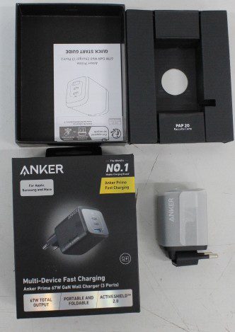Anker 735 Prime Wall Charger 67W, 1A/2C, Black, Anker 735 Prime Wall Charger 67W, 1A/2C, A2669313, DEMO