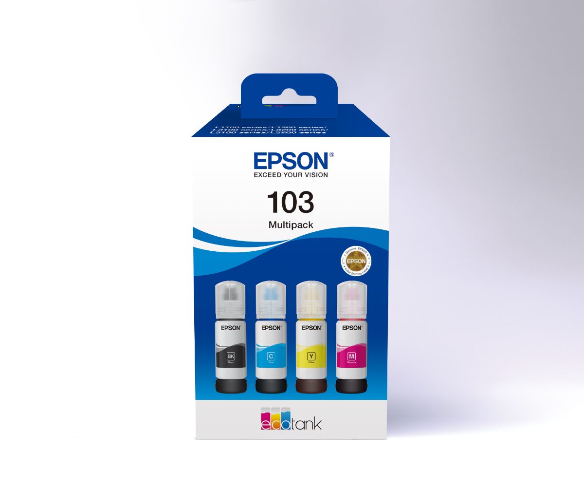 Epson 103 EcoTank, Ink Cartridge, Black, Cyan, Magenta, Yellow