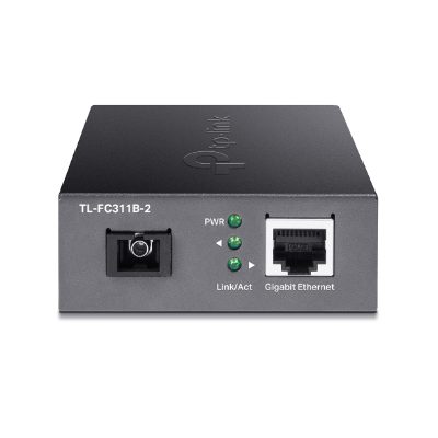 Gigabit Single-Mode WDM Media Converter, TL-FC311B-2, Gigabit SC Fiber Port, 10/100/1000 Mbps RJ45 Port (Auto MDI/MDIX)