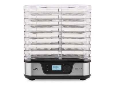 ETA Food dryer, ETA930190000 Secca Premium, Power 380 W, Number of trays 8, Temperature control, Integrated timer, Silver