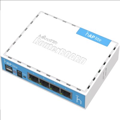 hAP Lite Classic, RB941-2nD, 802.11n, 10/100 Mbit/s, Ethernet LAN (RJ-45) ports 4, Mesh Support No, MU-MiMO No, No mobile broadband, Antenna type Internal, 1xUSB, 12 month(s)