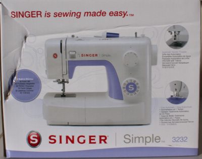 Sewing Machine, Simple 3232, Number of stitches 32, Number of buttonholes 1, White