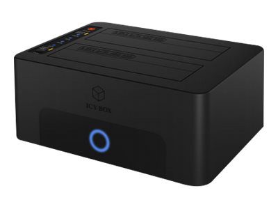 Icy Box, IB-1232CL-U3 Dockingstation, 2x SATA 2.5" and/or 3.5" to 1x USB 3.2 Gen 1 Host + UASP