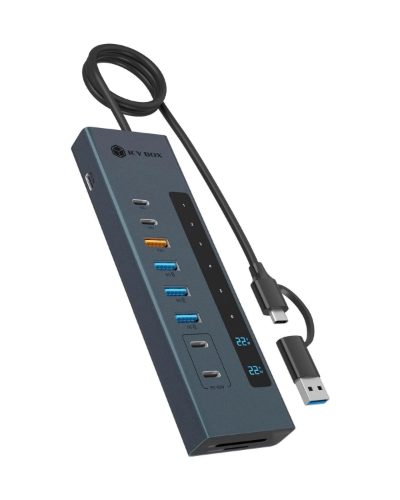 Raidsonic Icy Box USB Hub 11-in-1 USB-C Hub USB 3.2 Gen 2 PD, IB-HUB1742CR-C2PD