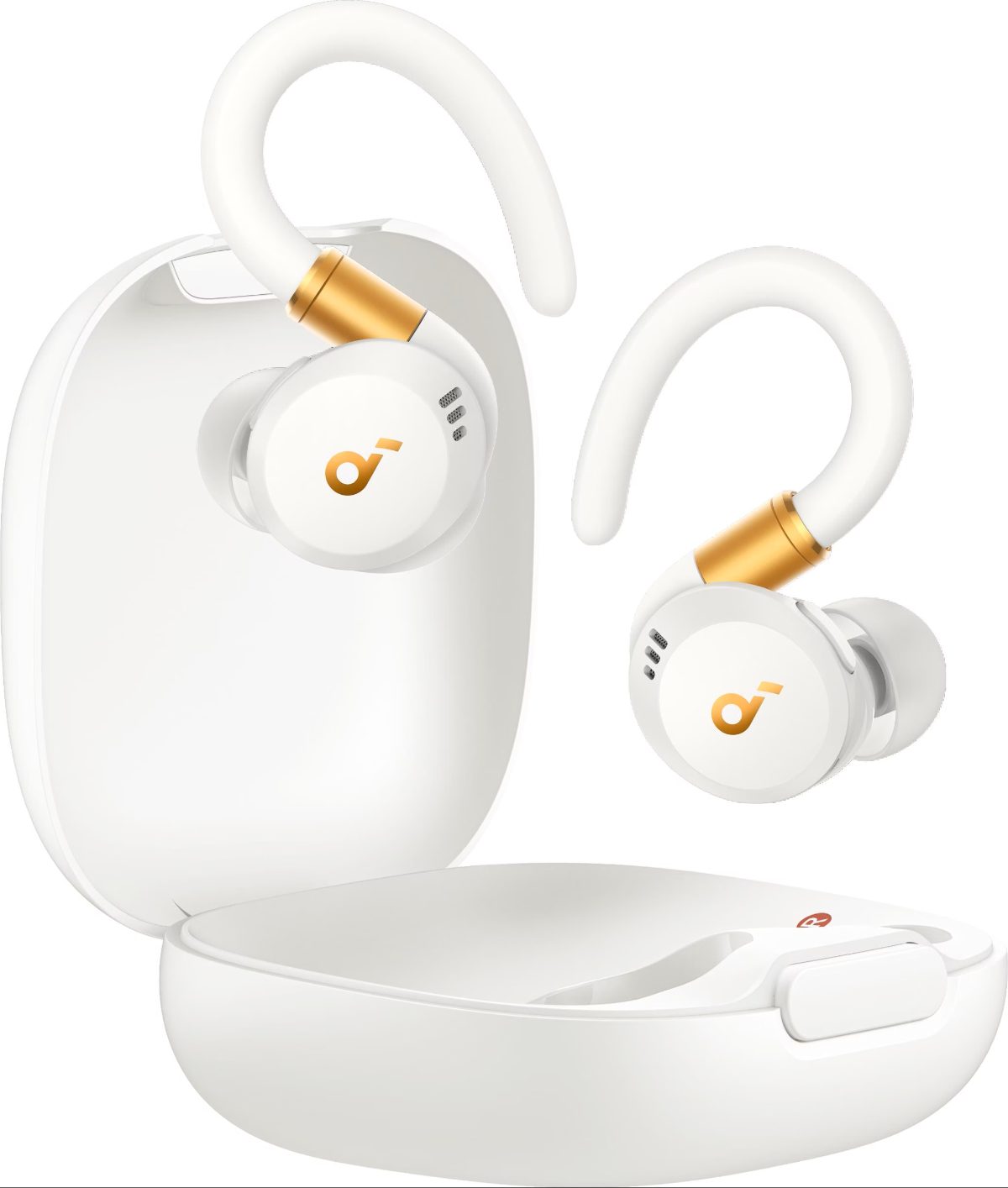 Earbuds with Hook, Sport X20, Bluetooth, ANC, White/Gold