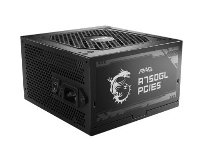 Power Supply, MSI, 750 Watts, Efficiency 80 PLUS GOLD, PFC Active, MAGA750GLPCIE5