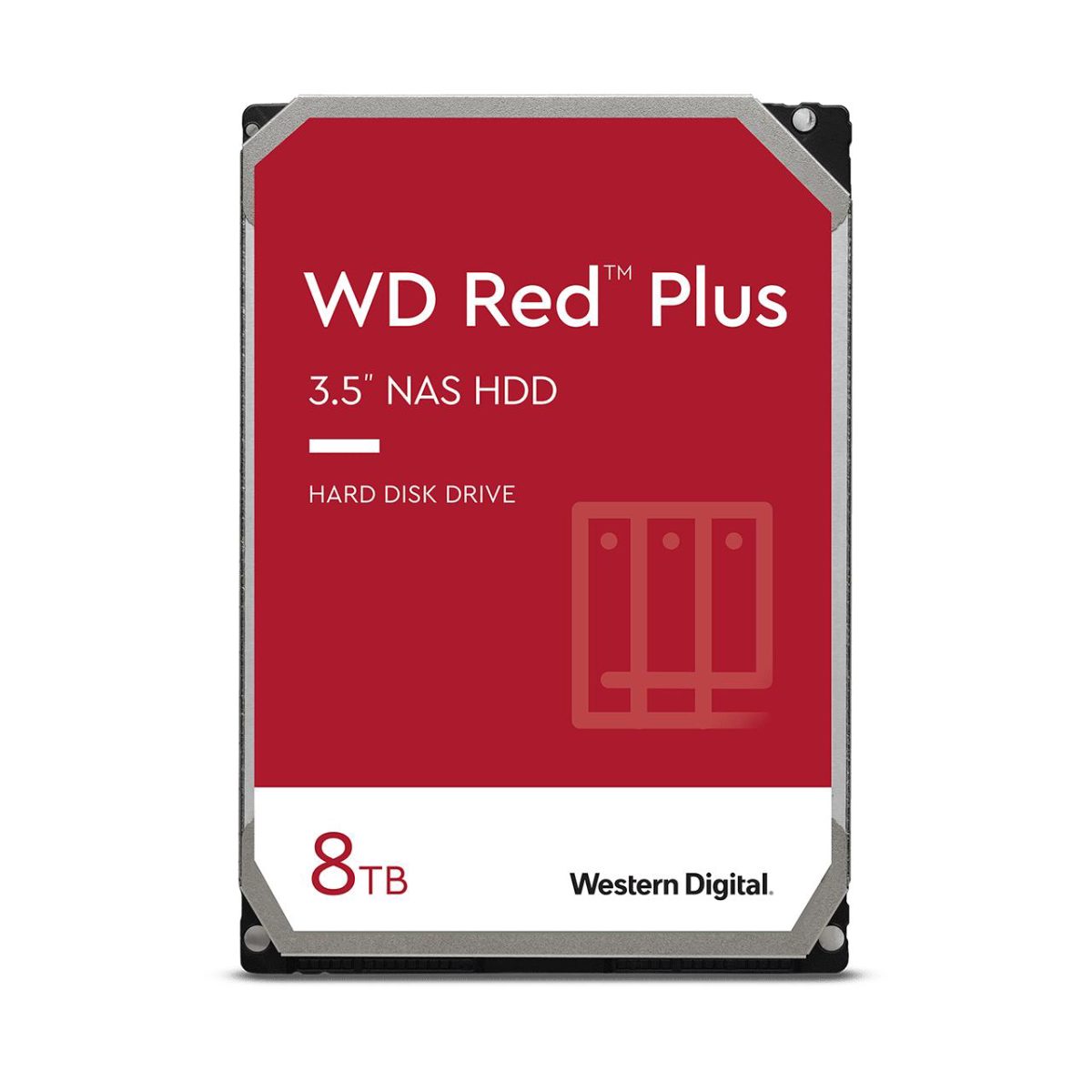 HDD, WESTERN DIGITAL, Red Plus, 8TB, SATA, 256 MB, 5640 rpm, 3,5", WD80EFPX