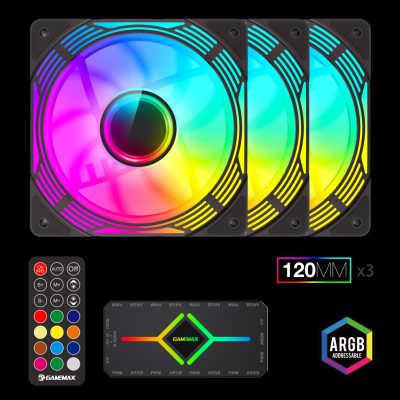 Gamemax Case Fan, KF300 BK, Black