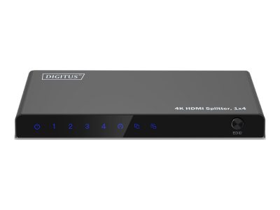 Digitus 4K HDMI Splitter, 1x4, DS-55337, Black