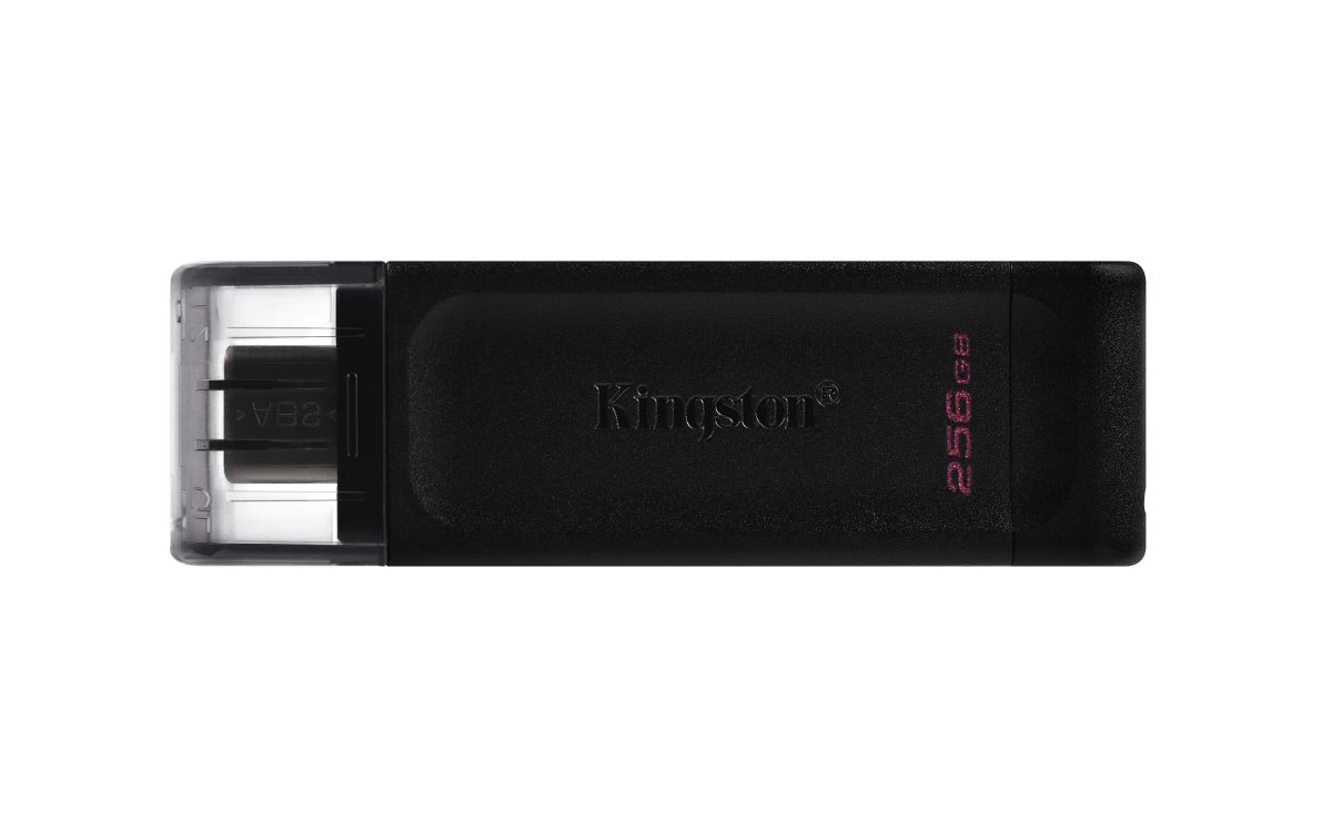 USB Flash Drive, DataTraveler 70, 256 GB, USB Type-C, Black