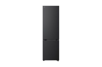 LG Refrigerator, GBBS322CEV, Energy efficiency class C, Free standing, Combi, Height 203 cm, Fridge net capacity 262 L, Freezer net capacity 113 L, Display, 34 dB, Black