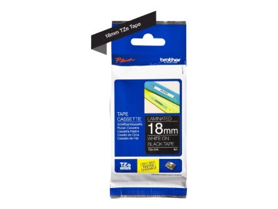 Brother TZ-E345 18mm White on Black P-Touch Label, Brother