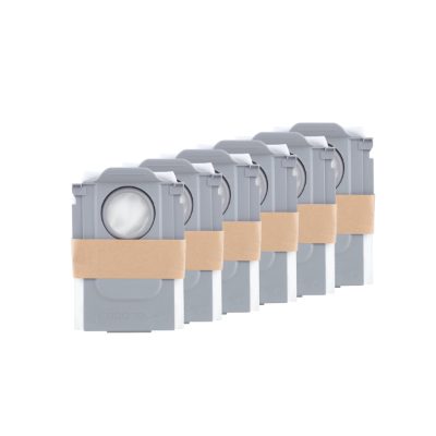 Vacuum Cleaner Accessory, ROBOROCK, Disposable Dust Bag 6pcs, White, For Qrevo/Qrevo MaxV/S8 MaxV Ultra/S8 Max Ultra/Qrevo S/Qrevo Pro/Qrevo Master/Qrevo Curv, 8.02.0239