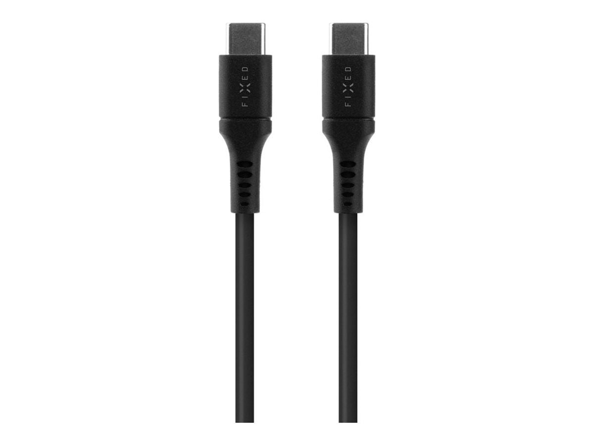 Liquid Silicone Cable USB-C/USB-C, 2m, 60W, FIXDLS-CC2-BK