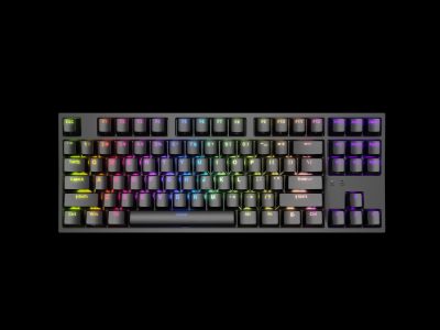 THOR 404 TKL, Mechanical Gaming Keyboard, Wired, US, Gateron Yellow Pro, Black, RGB