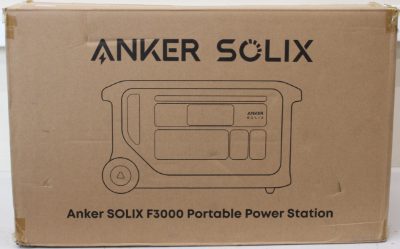 Anker SOLIX F3000 Portable Power Station, Anker Solix Portable Power Station, 3072 Wh, 3600 W, F3000, 24 month(s), DAMAGED PACKAGING AND MANUAL, DIRTY WHEELS, SCRATCHED HANDLE