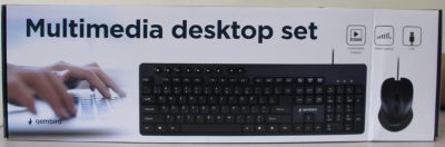 Gembird KBS-UM-04 Multimedia desktop set, black, US-Layout, SALE OUT., Gembird, Multimedia desktop set, KBS-UM-04, USB Keyboard, Wired, Mouse included, US, Black