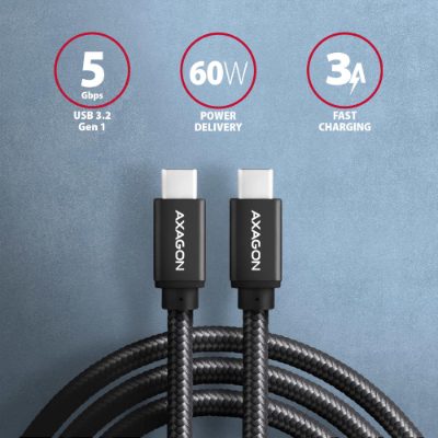 Data and charging cable, BUCM3-CM20AB, USB Type-C to USB Type-C