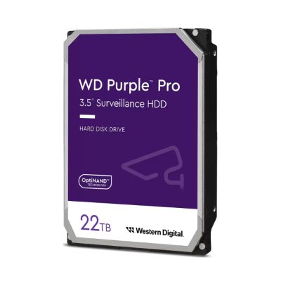 HDD, WESTERN DIGITAL, Purple Pro, 22TB, 512 MB, 7200 rpm, 3,5", WD221PURP