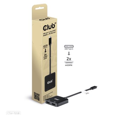 I/O HUB USB-C TO HDMI 2PORT/MST CSV-1558 CLUB3D