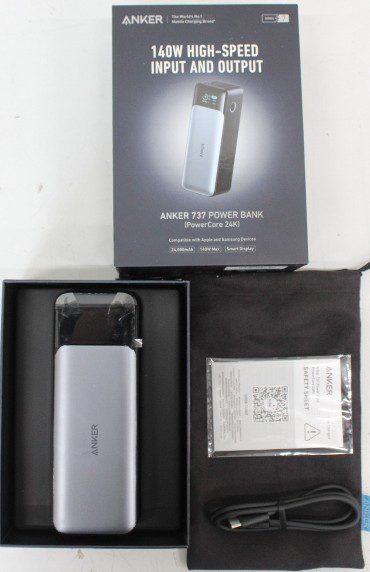 Anker 737 Power Bank Gen 2 B2C - UN Black Iteration 1, A1289011, 24000 mAh, Black, DEMO