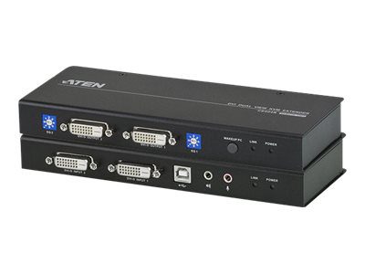 Aten CE604 USB DVI Dual View Cat 5 KVM Extender, Aten, USB DVI Dual View Cat 5 KVM Extender, CE604