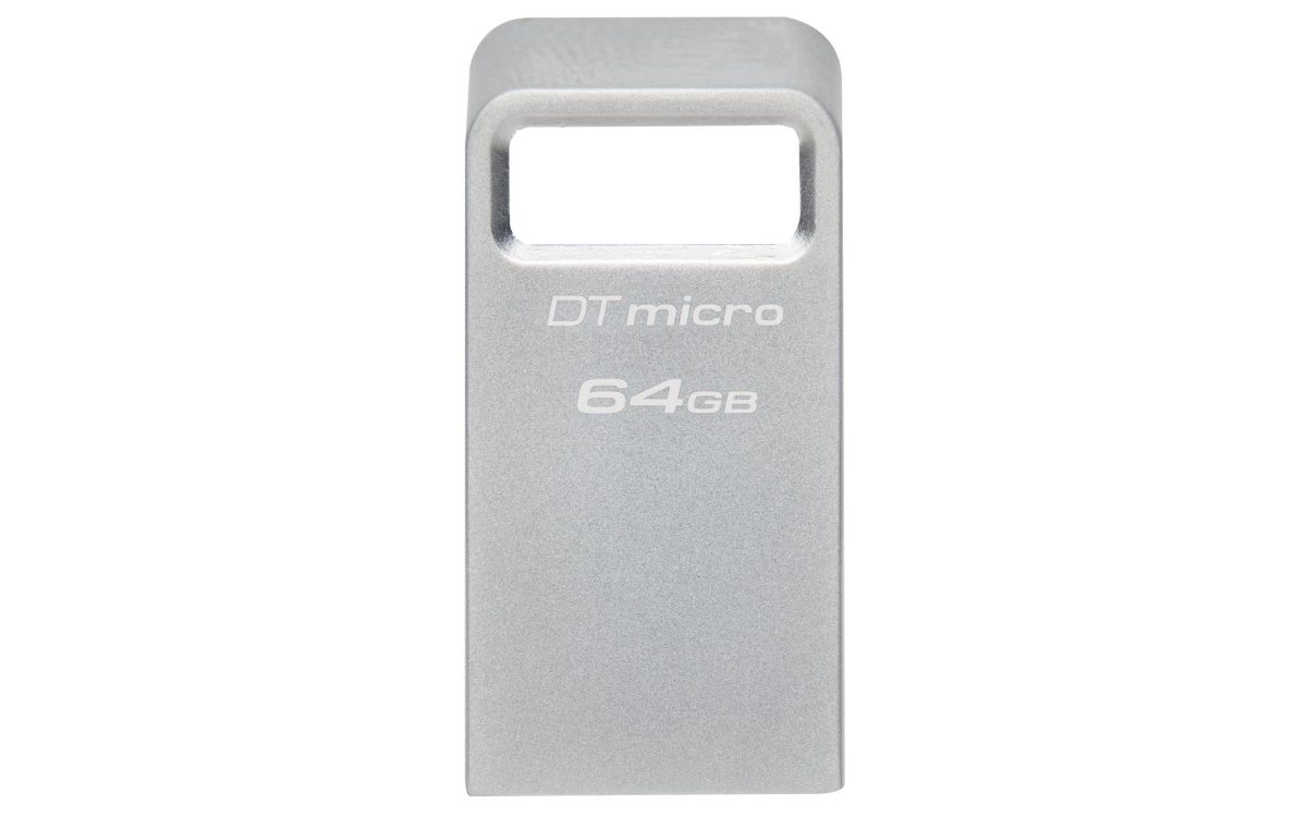 USB 3.2 Flash Drive, DataTraveler micro, 64 GB, USB Type-A, Silver