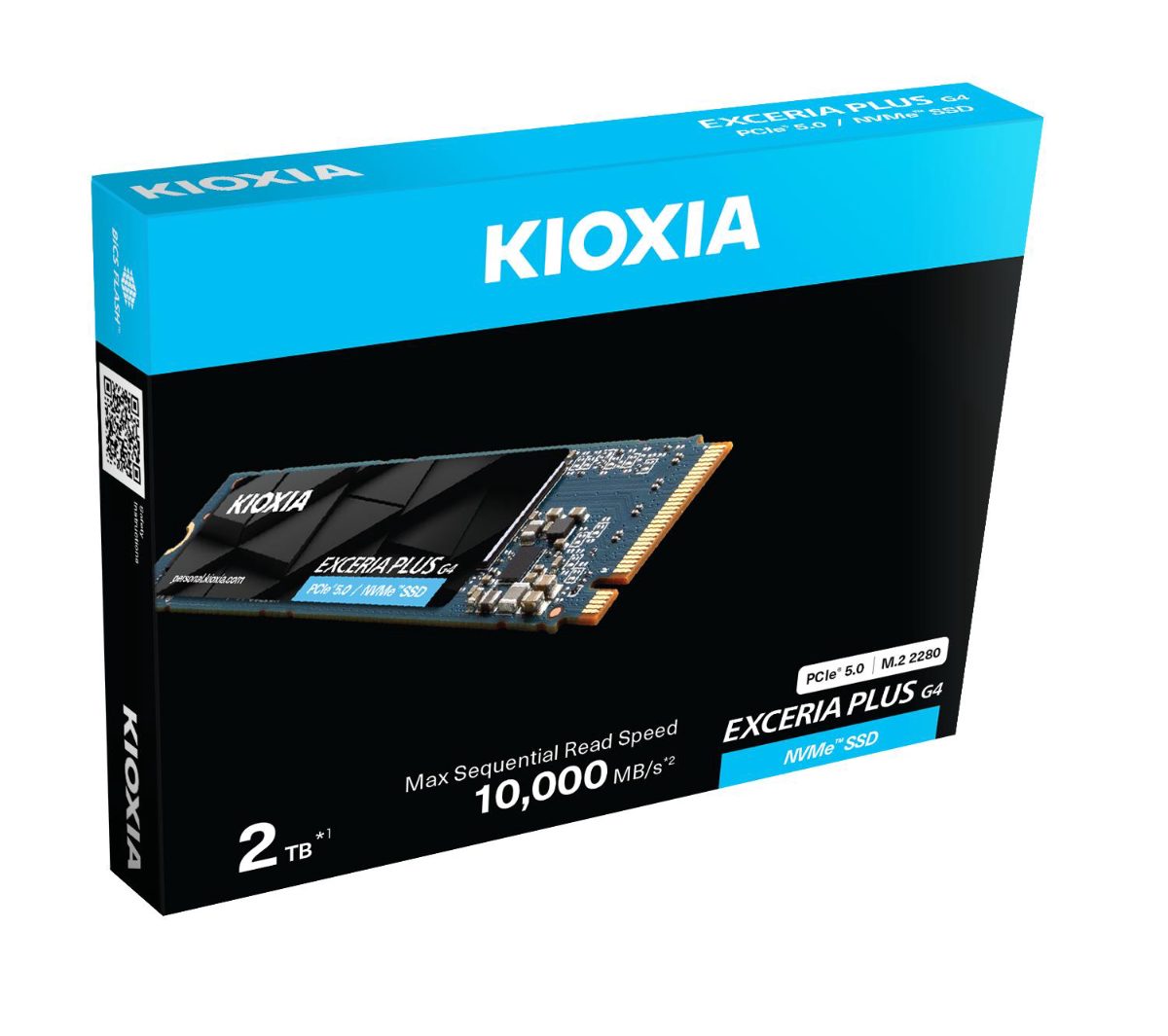 SSD, KIOXIA, NVMe Yes, PCI Express 5.0, M.2, 2000 GB, LVD10Z002TG8