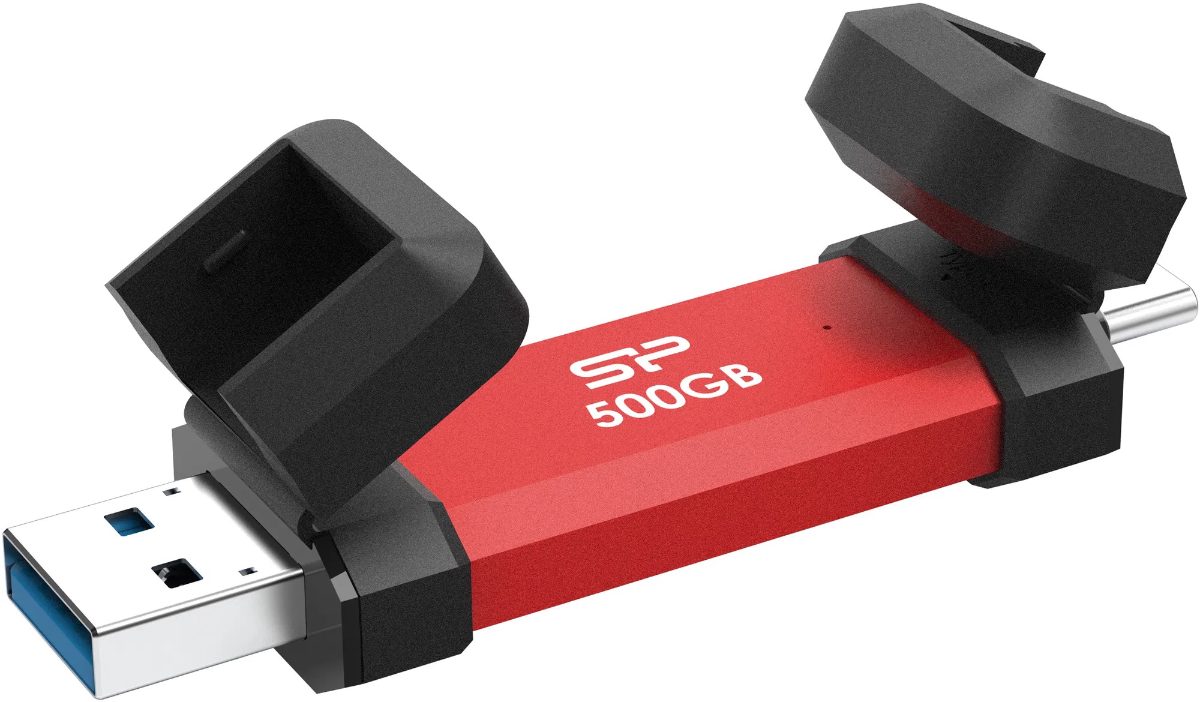Silicon Power DS72, 500 GB, USB Type-A/USB Type-C 3.2 Gen 2, Red