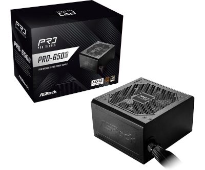 Power Supply, ASROCK, ATX, PC, 100 - 240 V, 650 W, PRO-650B