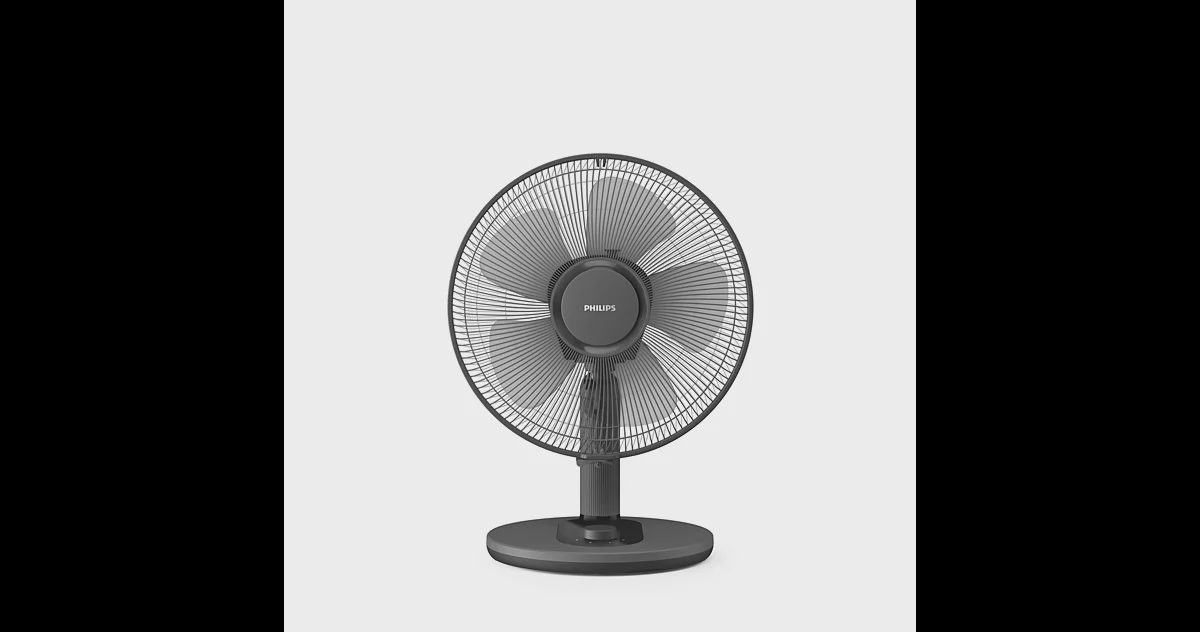 PHILIPS 1000. sērijas galda ventilators, melns