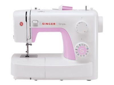 SIMPLE 3223, Number of stitches 23, Number of buttonholes 1, White/Pink