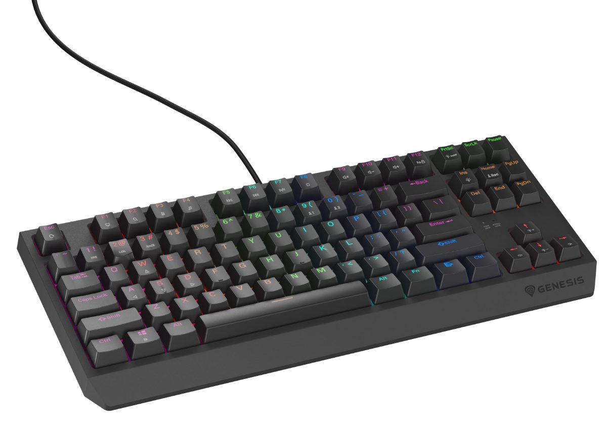 THOR 230, Mechanical Gaming Keyboard, Wired, US, Outemu Brown, Black