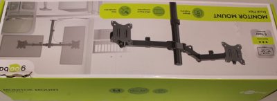 Goobay Dual Monitor Mount Flex, Black, Goobay Dual Monitor Mount Flex, Swivel, Tilt, Rotation, 17-32 ", Maximum weight (capacity) 8 kg, DAMAGED PACKAGING, Black