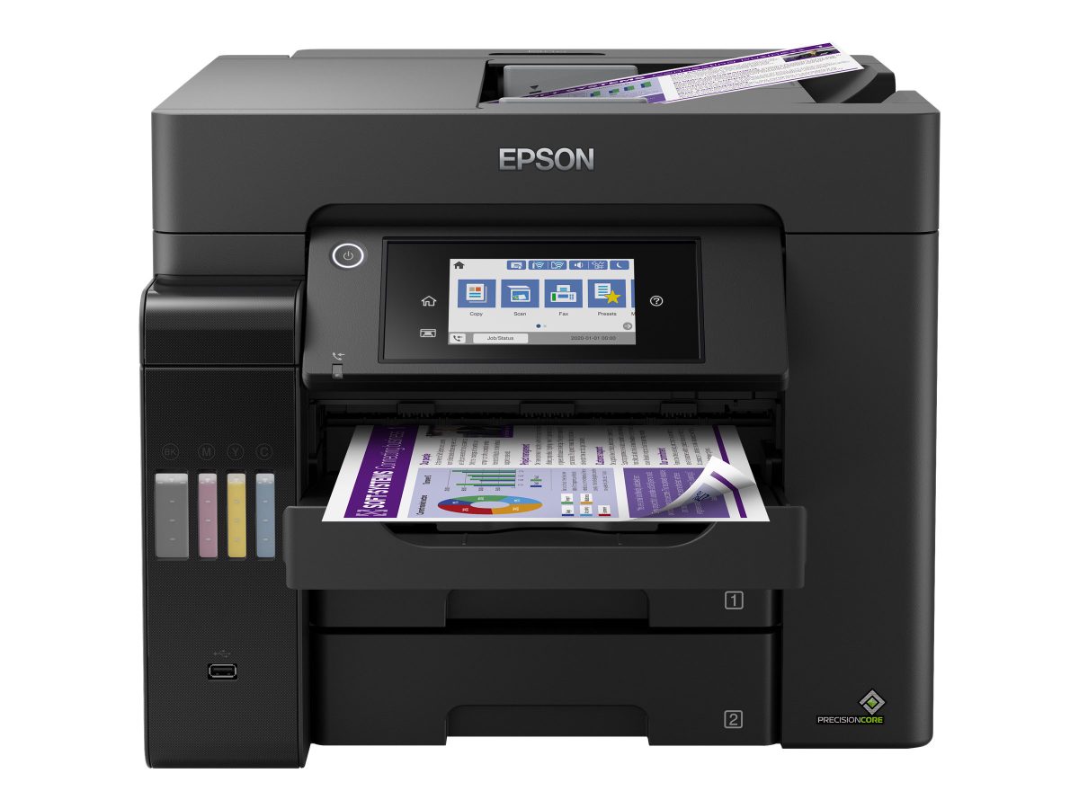 Multifunctional Printer, EcoTank L6570, Inkjet, Colour, Inkjet Multifunctional Printer, A4, Wi-Fi, Black