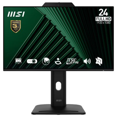 LCD Monitor, MSI, PRO MP242PMG, 23.8", Business, Panel IPS, 1920x1080, 16:9, 120 Hz, 1 ms, Speakers, PROMP242PMG