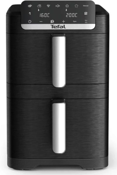 Tefal EY7528E0 Easy Fry Crispy Stack Double basket Airfryer, 10 L