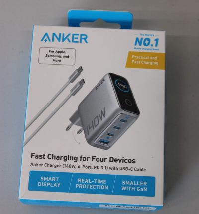 Anker Charger 140W, 4-Port with USB-C Cable, Anker Charger 4-Port with USB-C Cable, 140W, B2697G41, DEMO