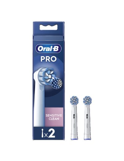BRAUN el.zobu birstes uzgalis Sensitive Clean Pro, 2 gab
