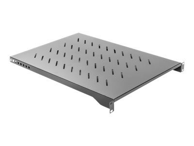 Lanberg 19" fixed shelf 1U/483x700mm, max load capacity up to 15kg, AK-1010-B, Black